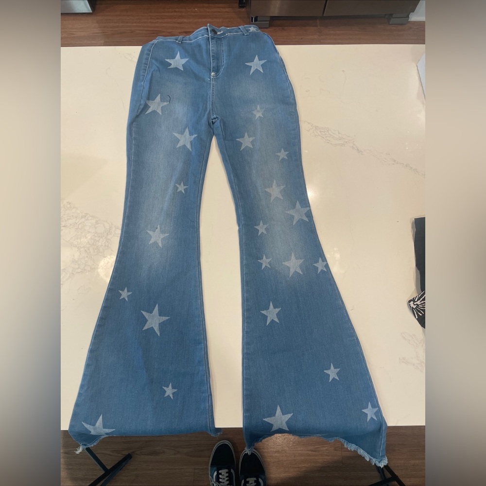 Nasty Gal Written In The Stars Flare Jeans Size 4